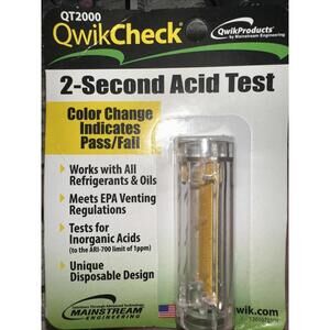 QT2000 Qwik-Check 2 Second Acid Test Kit Quick-Check for Refrigerants/Oils